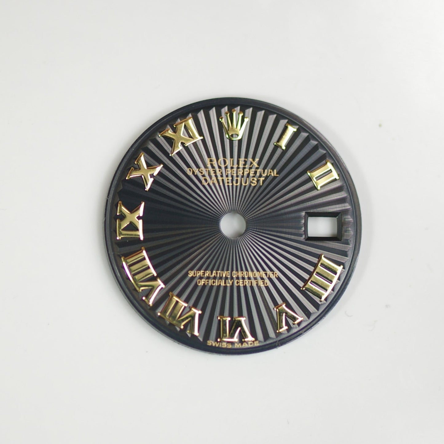 DJ 26 Black Sun Ray Roman Dial front