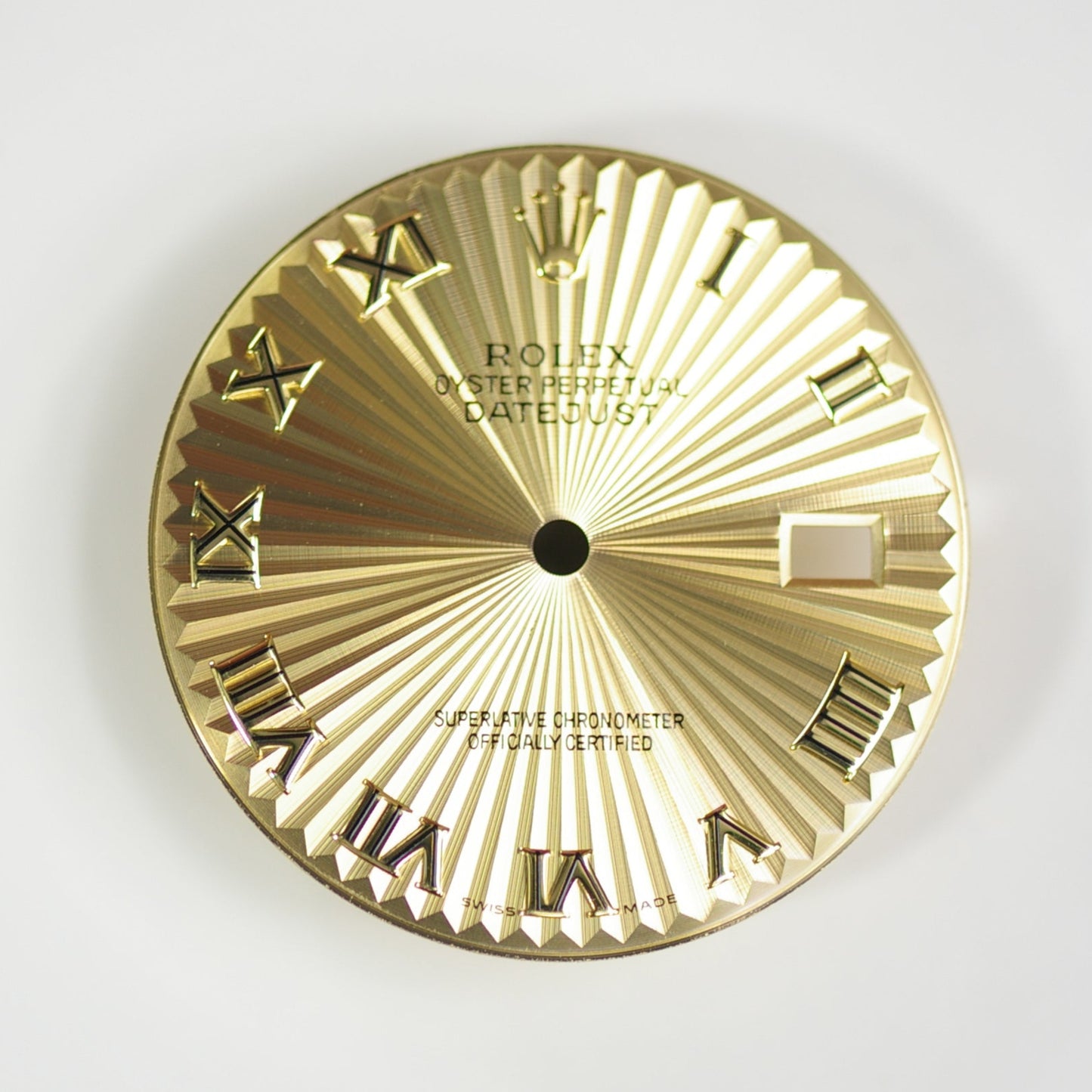 Genuine Rolex Datejust 36 Gold Sunray Roman Dial
