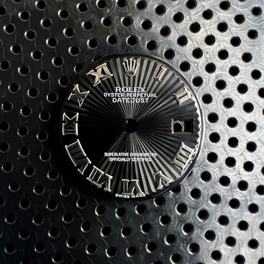 Genuine Rolex Datejust 26 Black Sunray Roman Dial (WG)