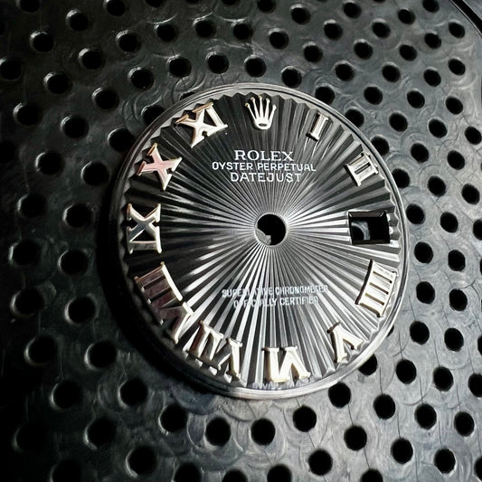 Genuine Rolex Datejust 26 Black Sunray Roman Dial (WG)