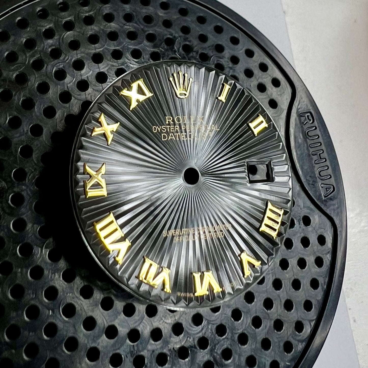 Genuine Rolex Datejust 36 Black Sunray Roman Dial