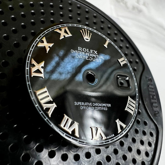 Genuine Rolex Datejust 36 Black Enamel Roman Dial (WG)