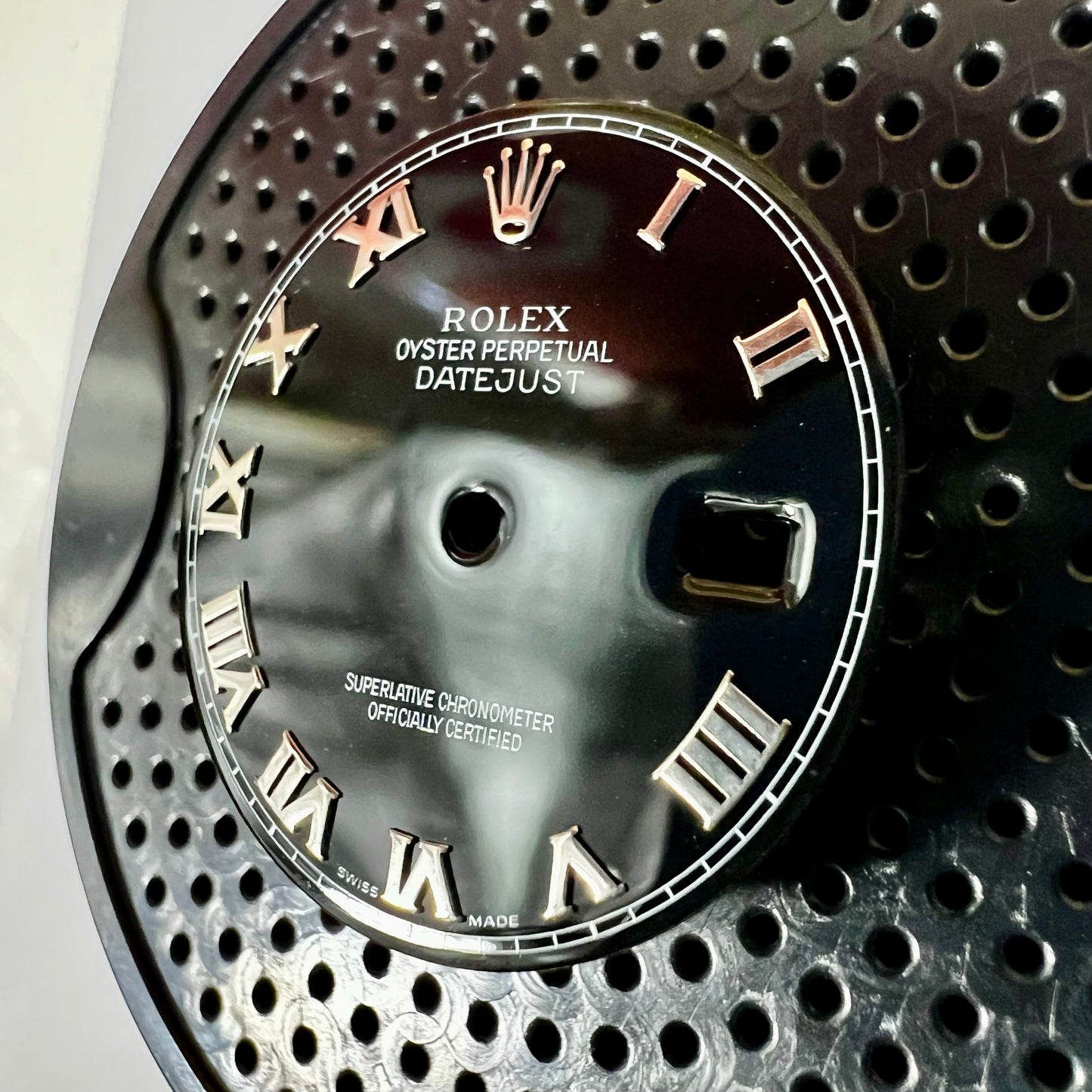 Genuine Rolex Datejust 36 Black Enamel Roman Dial (WG)