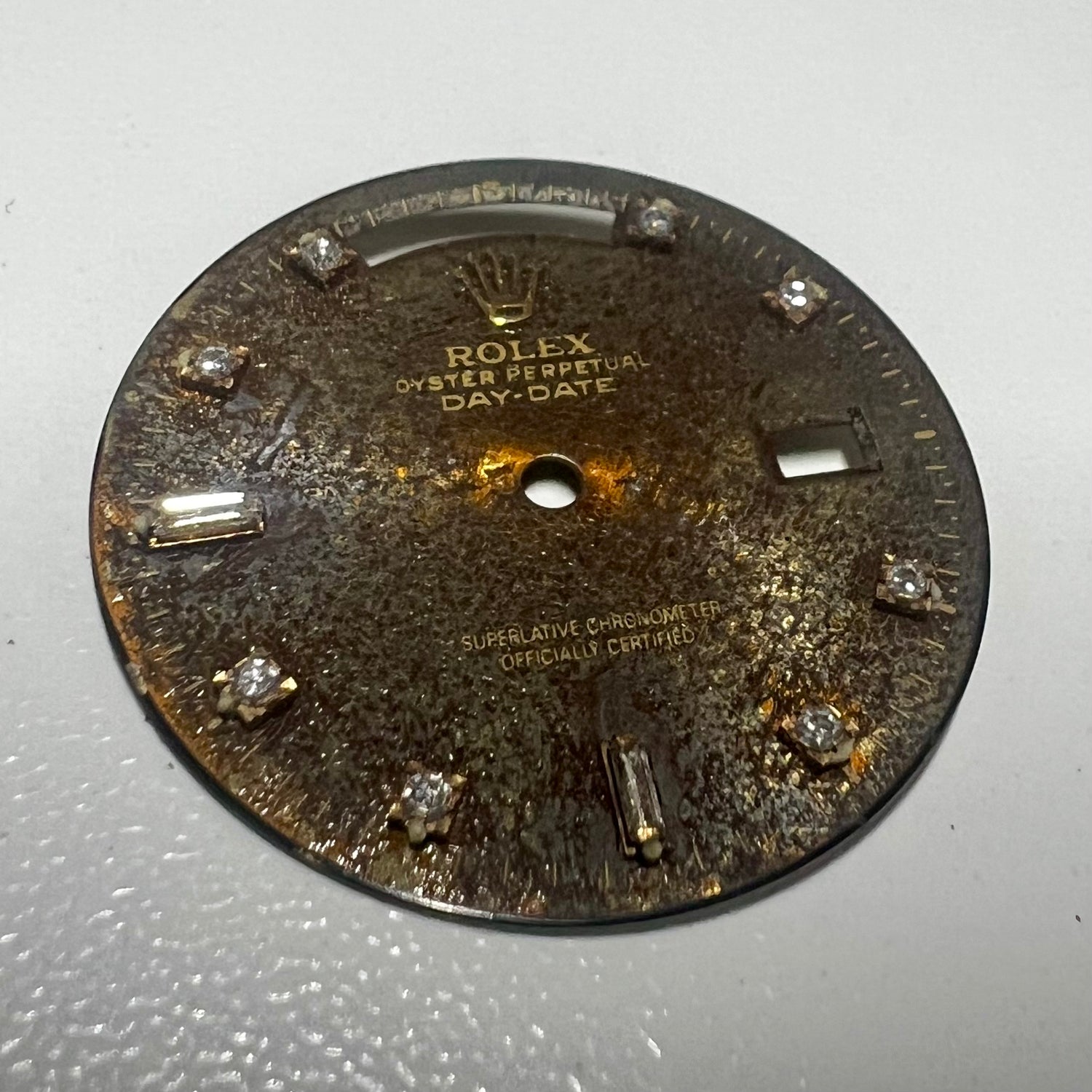 Rolex Dy-date Dial with Rust
