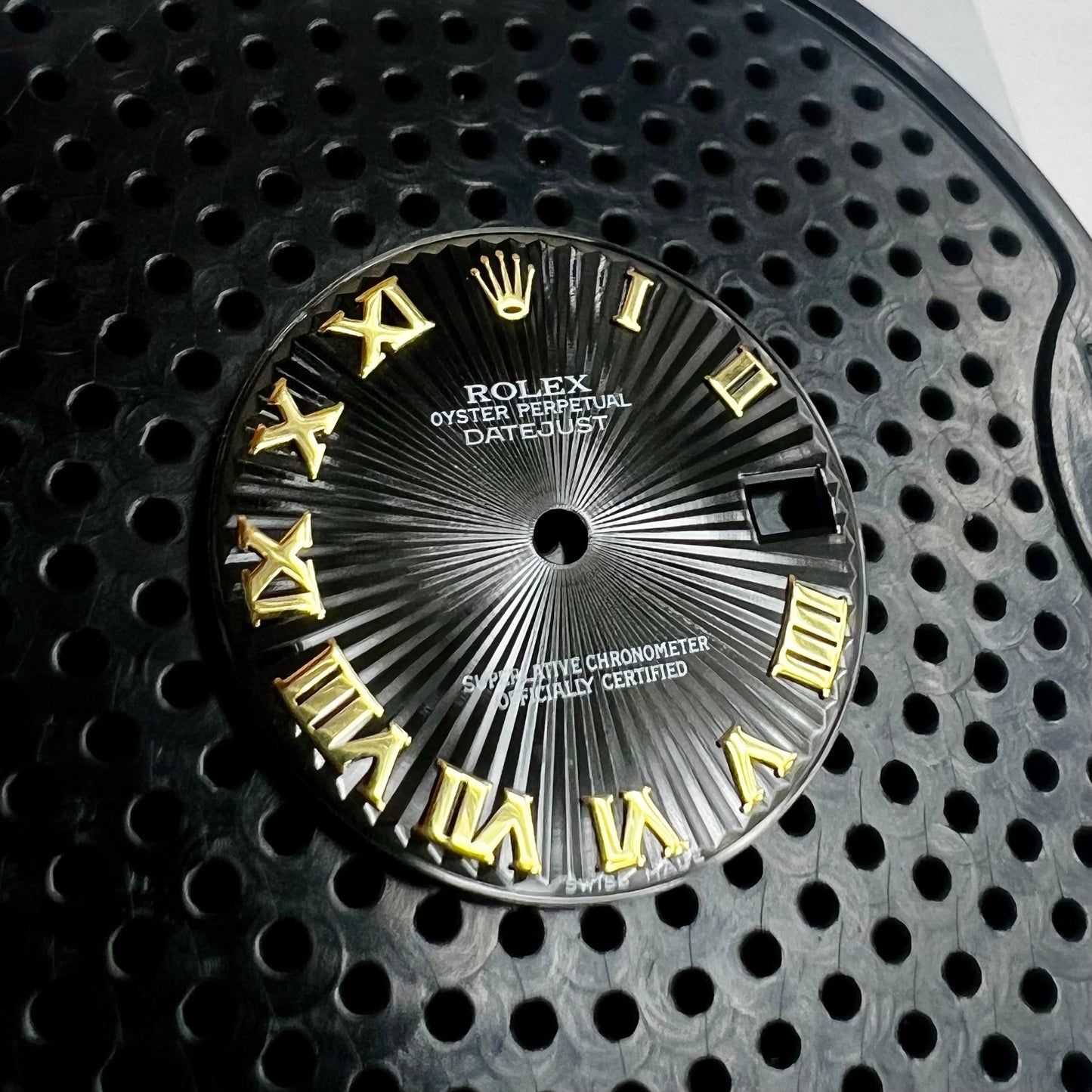 Genuine Rolex Datejust 31 Black Sunray Roman Bimetal Dial