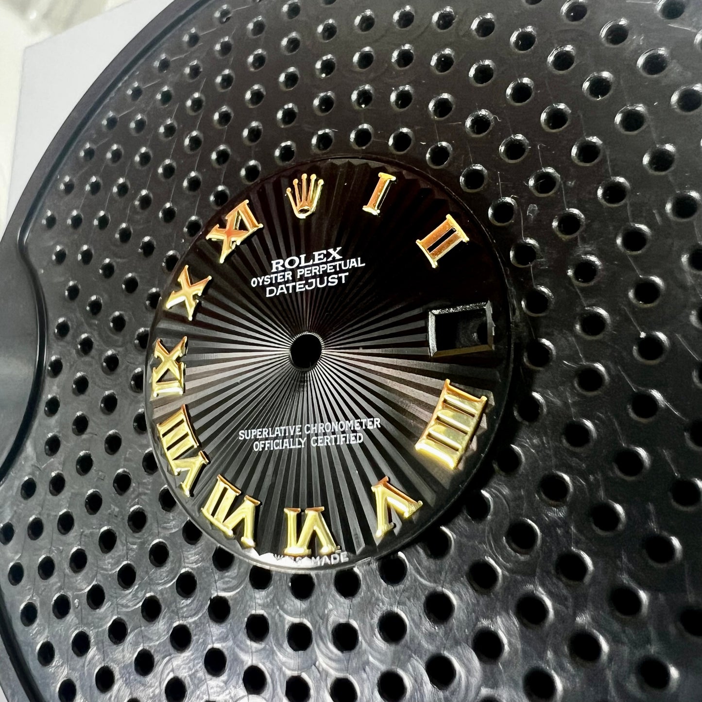 Genuine Rolex Datejust 31 Black Sunray Roman Bimetal Dial