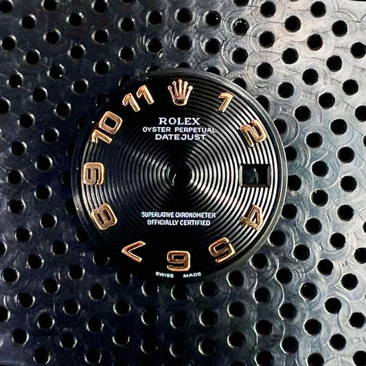 Factory Rolex Datejust 26 Black Concentric Dial