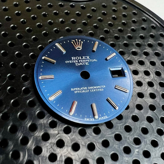 Genuine Rolex Ladies 26mm Date Blue Dial with Stick Markers