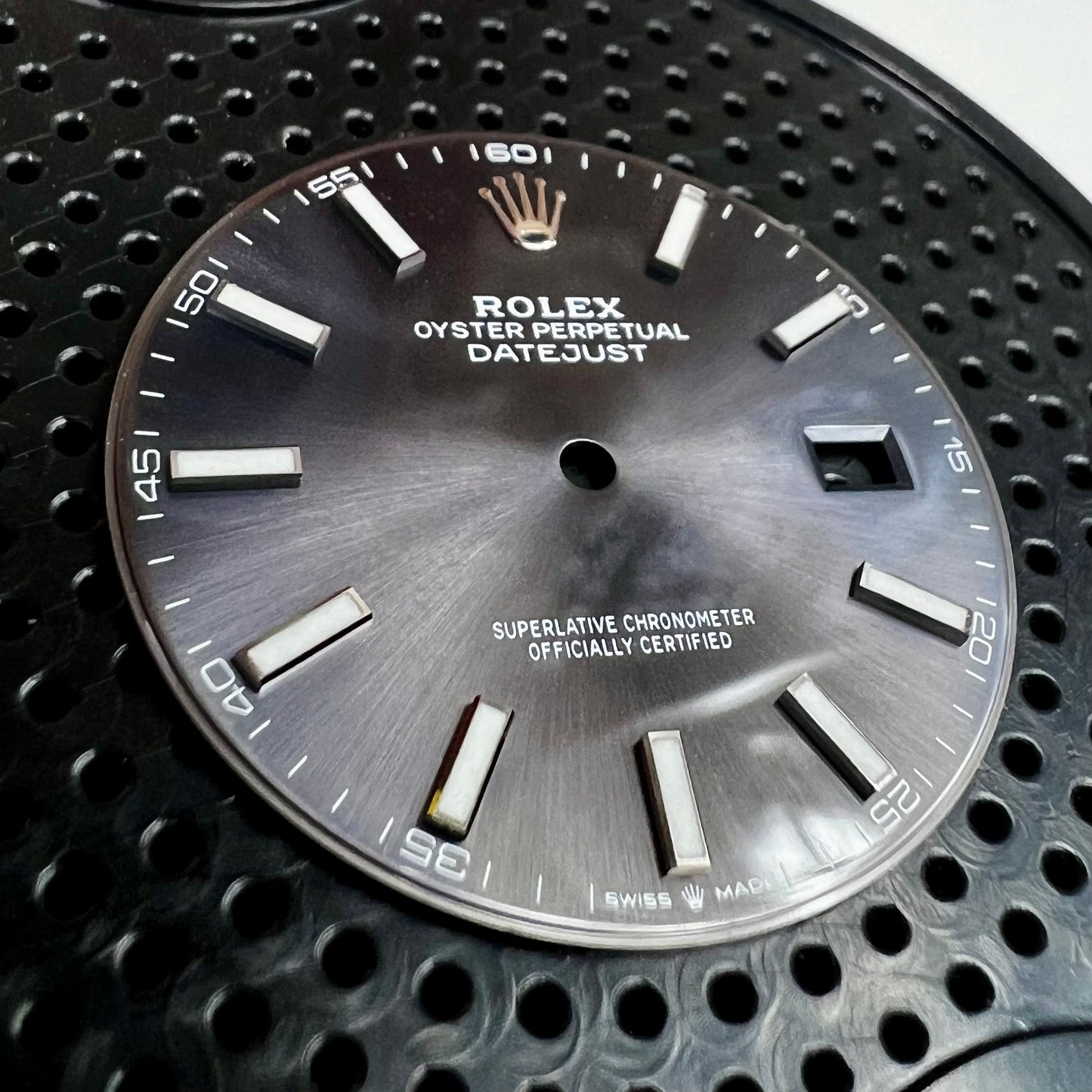 Genuine Rolex Datejust 41 Charcoal Luminova Sticks Dial