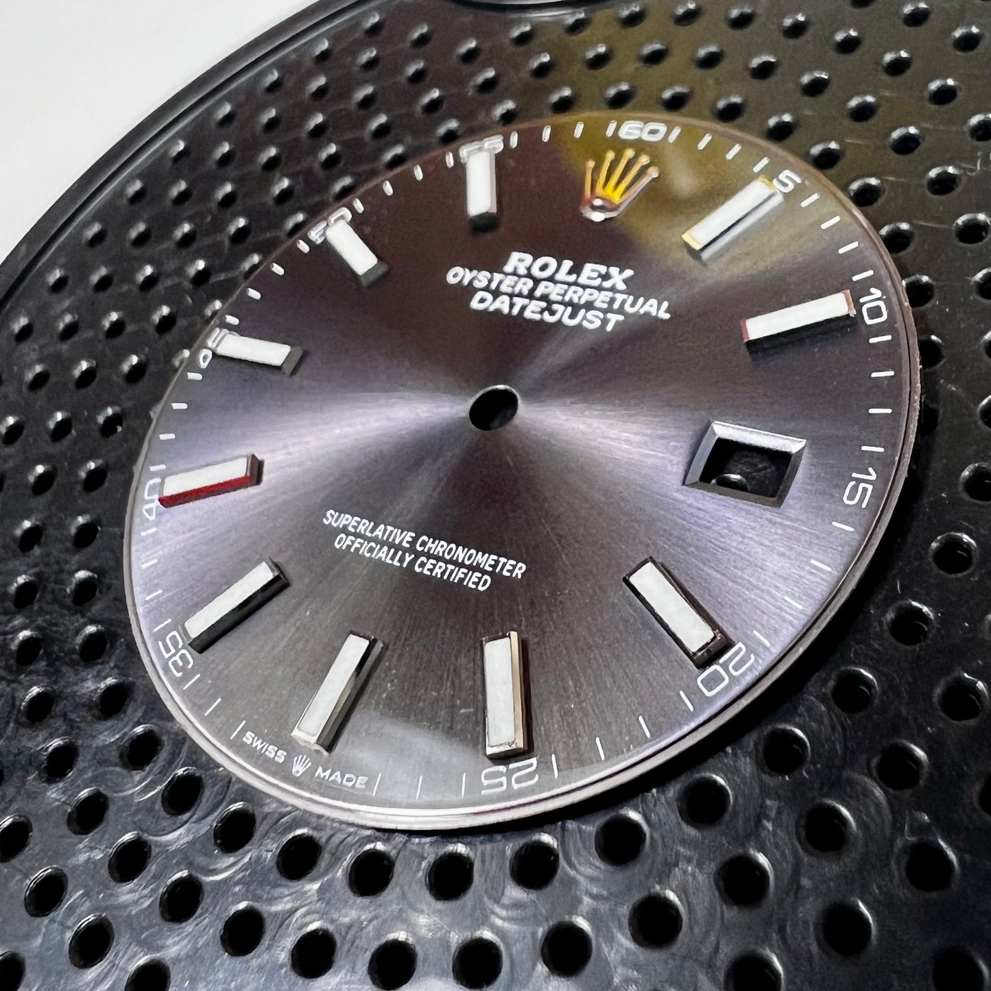 Genuine Rolex Datejust 41 Charcoal Luminova Sticks Dial