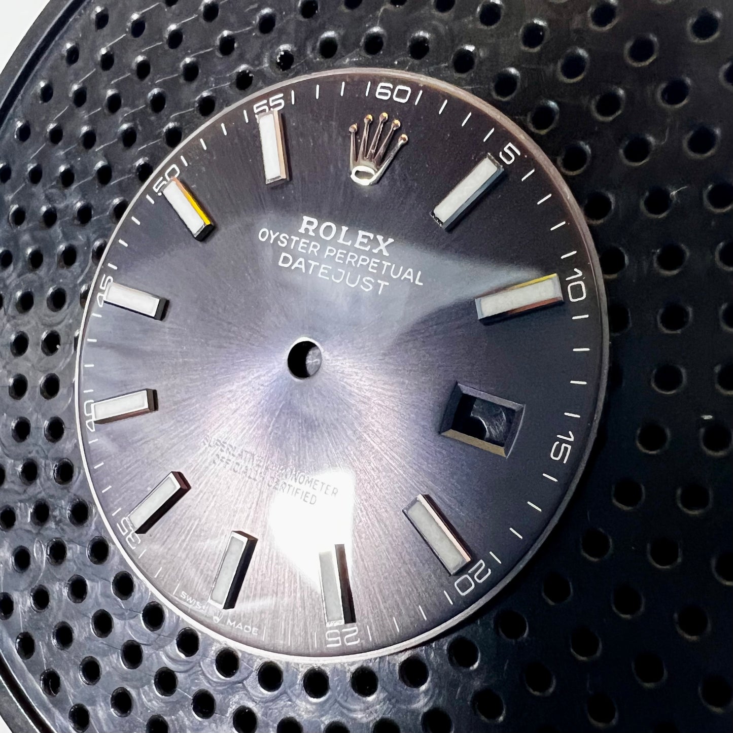 Genuine Rolex Datejust 41 Charcoal Luminova Sticks Dial