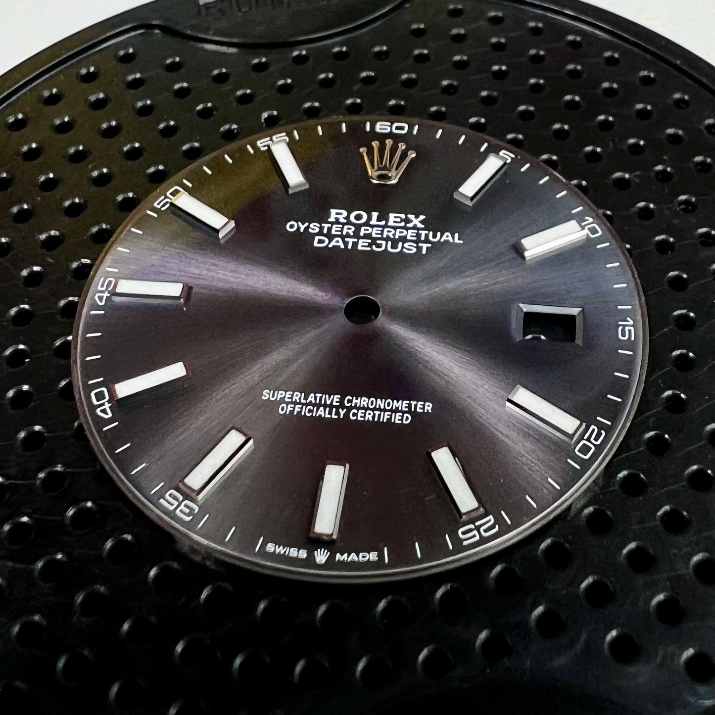 Genuine Rolex Datejust 41 Charcoal Luminova Sticks Dial