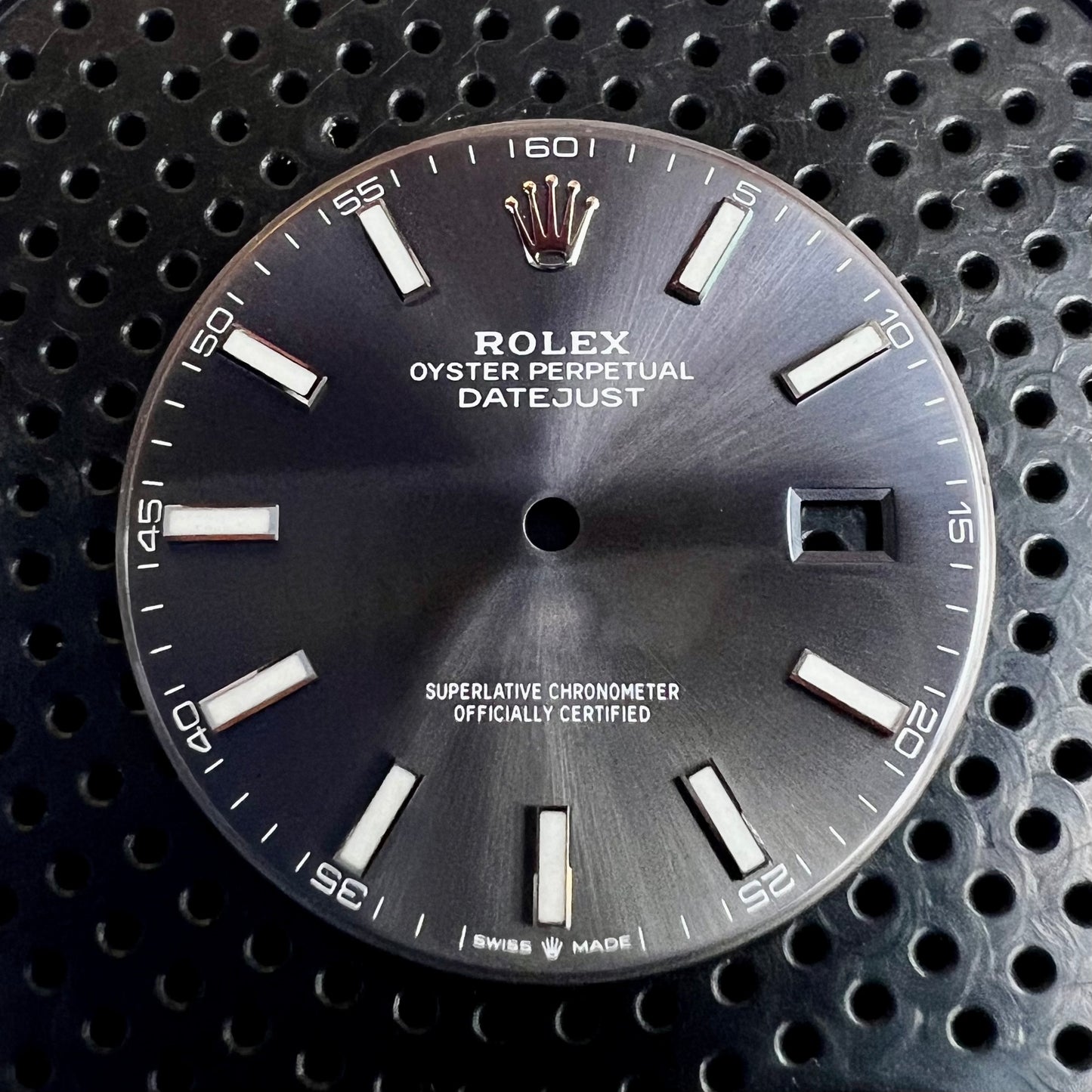 Genuine Rolex Datejust 41 Charcoal Luminova Sticks Dial