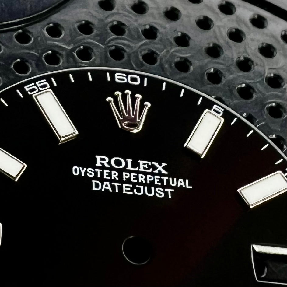 Genuine Rolex Datejust II Gloss Black with Luminova Sticks Dial