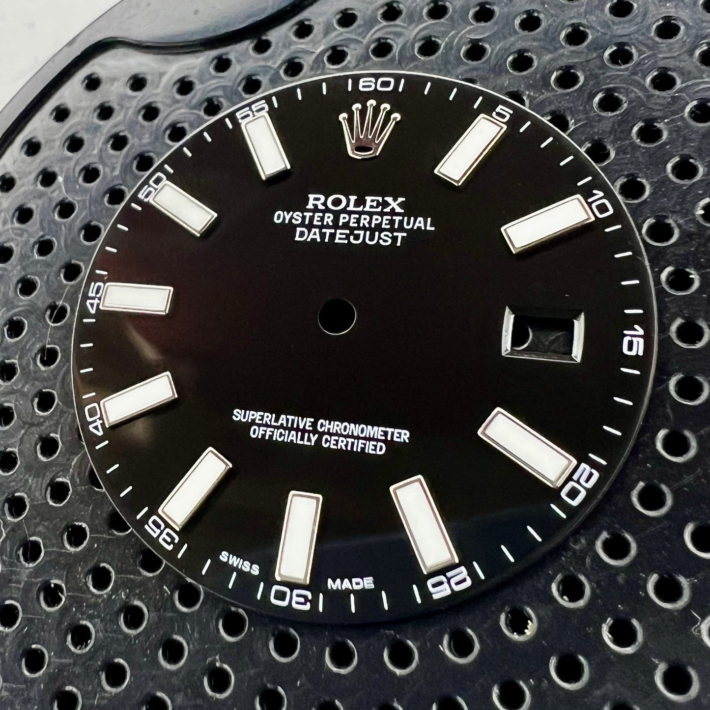 Genuine Rolex Datejust II Gloss Black with Luminova Sticks Dial
