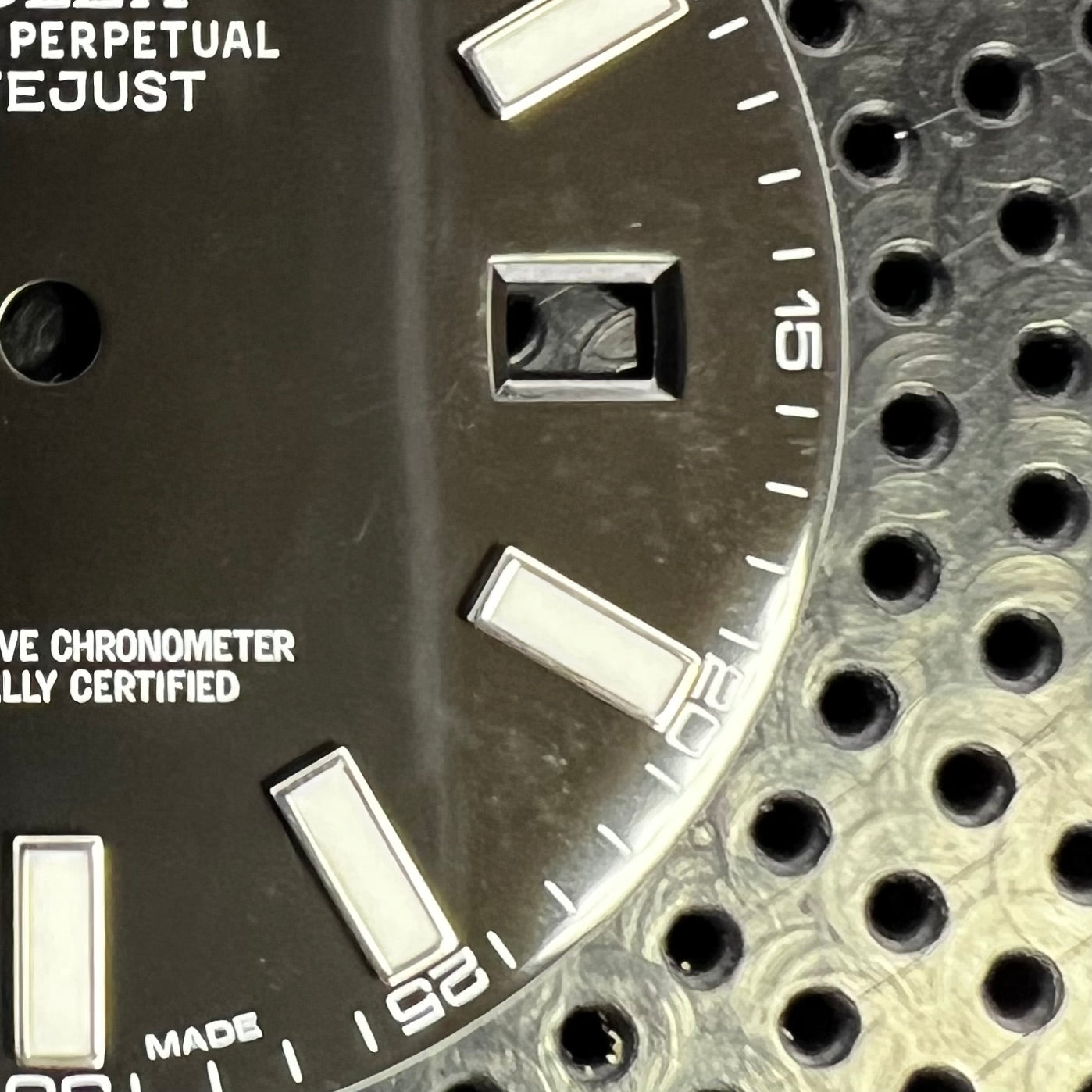 Genuine Rolex Datejust II Gloss Black with Luminova Sticks Dial