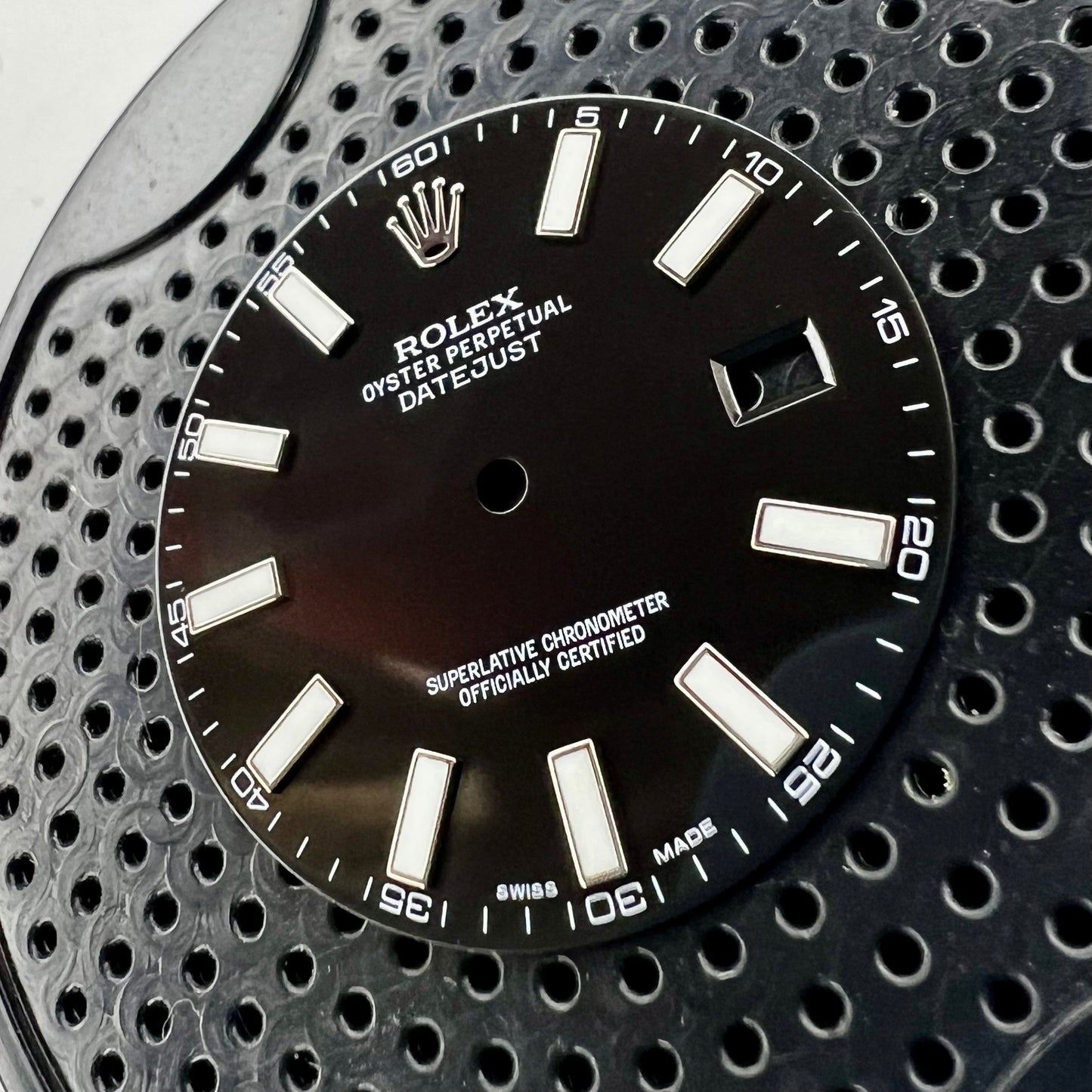 Genuine Rolex Datejust II Gloss Black with Luminova Sticks Dial