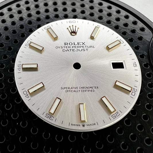 Genuine Rolex Datejust 41 Silver Dial with Chromalight Stick Hour Markers