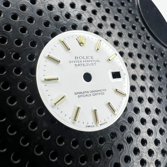Genuine Rolex Datejust 26 White Enamel Stick Dial