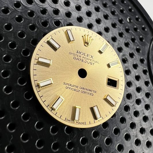 Genuine Rolex Datejust 26 Champagne Luminova Stick Dial