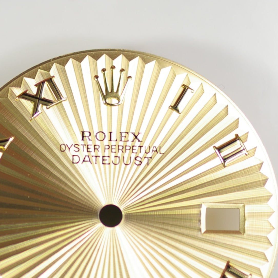 Rolex Datejust 36mm Gold Sunray Roman Dial