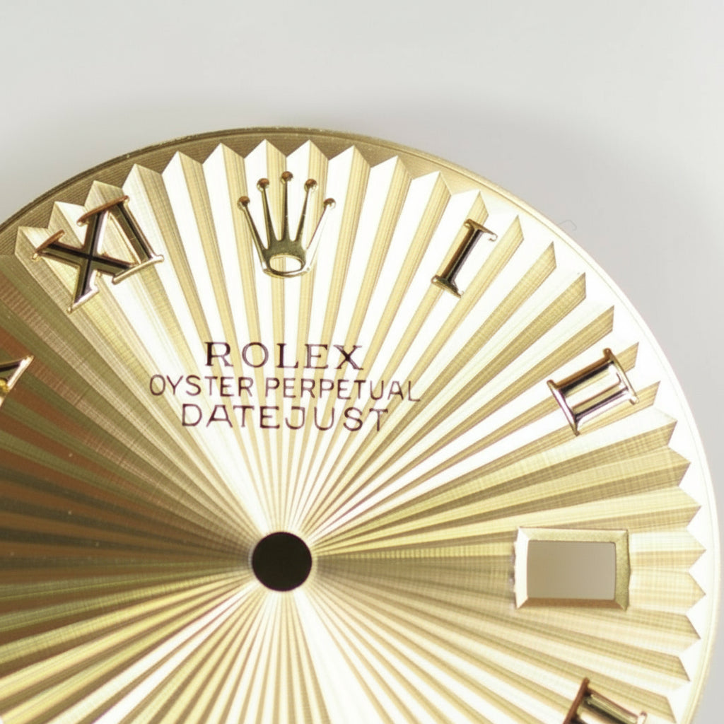 Rolex Datejust 36mm Gold Sunray Roman Dial