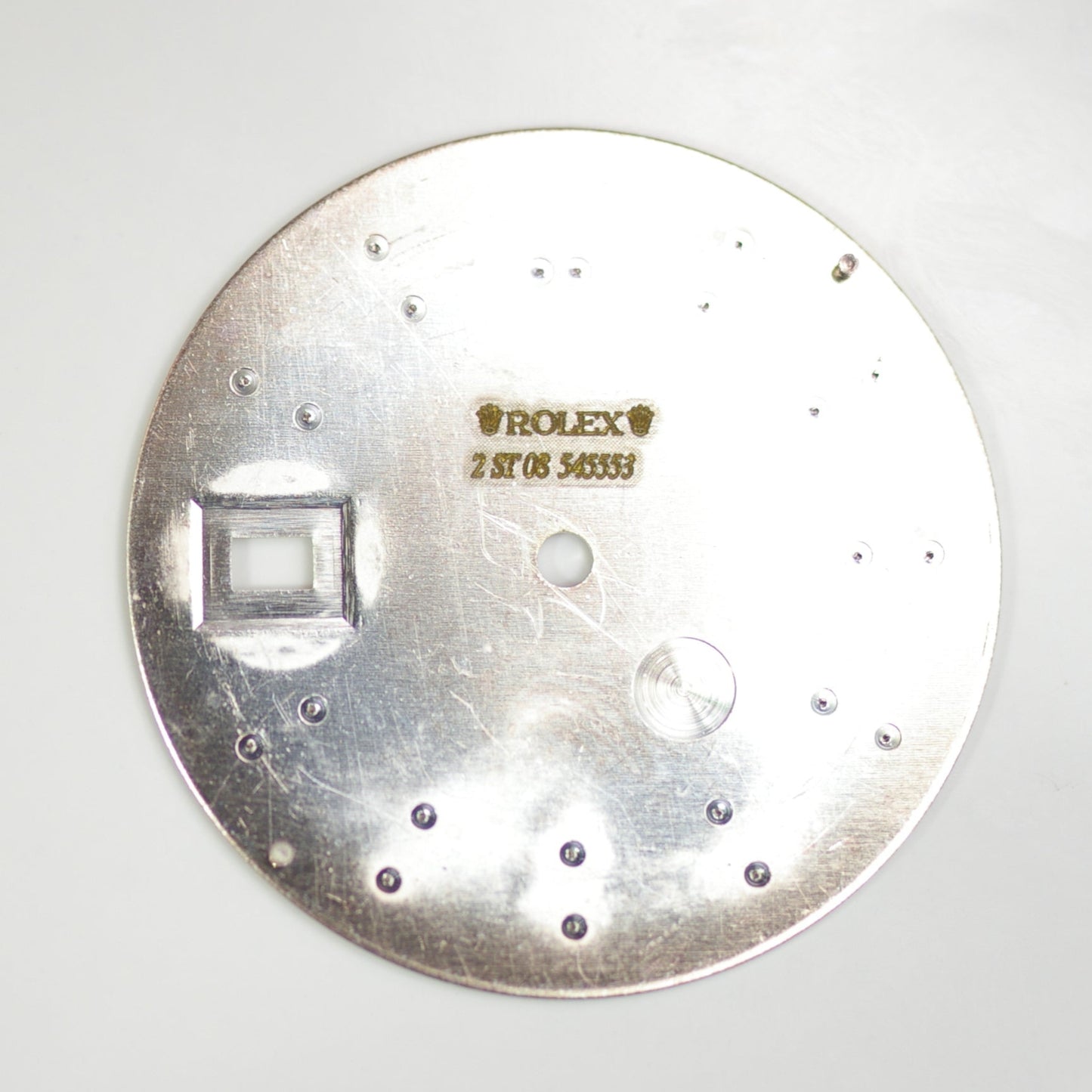Rolex Datejust II Silver Arabic Dial (back) with Rolex engraving to confirm authenticity