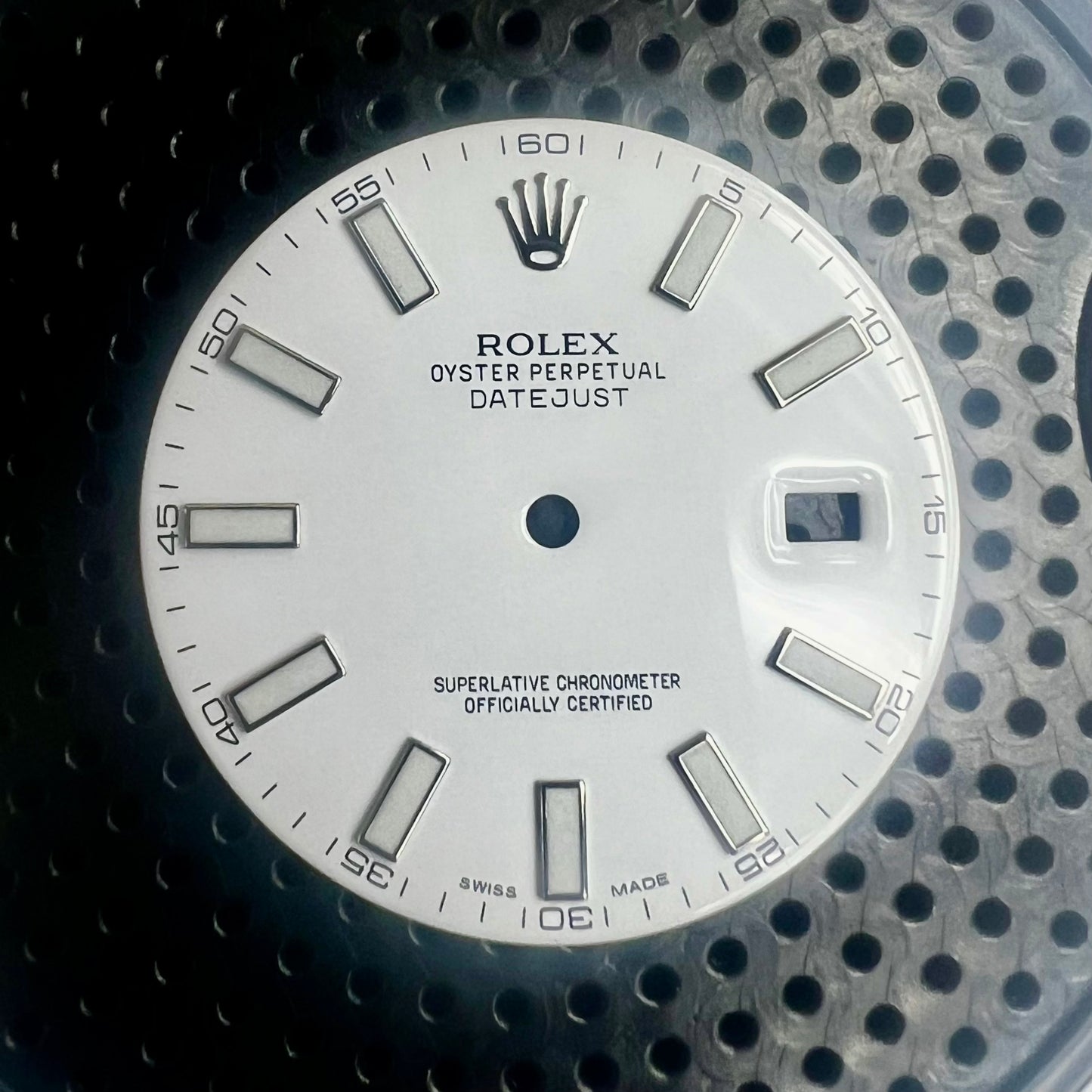Genuine Rolex Datejust II White Luminova Sticks Dial