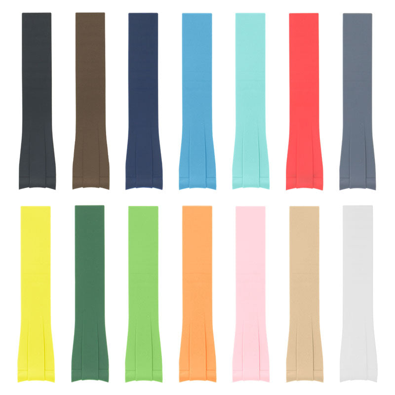 Blue Curved End Rubber Replacement Strap for Rolex