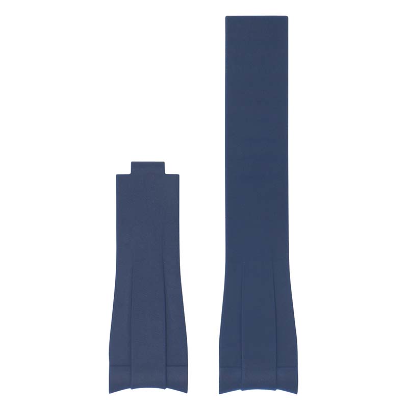 Blue Curved End Rubber Replacement Strap for Rolex
