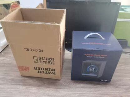 PREORDER: Sophisticated Luxury Walnut Grain Watch Winder Box for One Watch