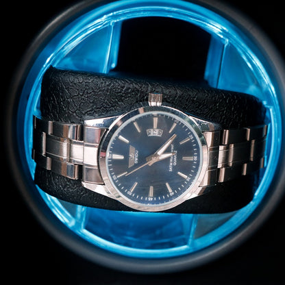 PREORDER: Sophisticated Luxury Walnut Grain Watch Winder Box for Two Watches