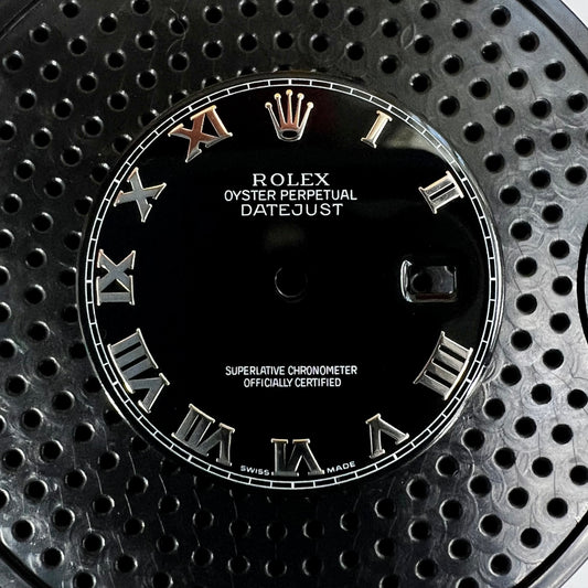 Genuine Rolex Datejust 36 Black Enamel Roman Dial (WG)