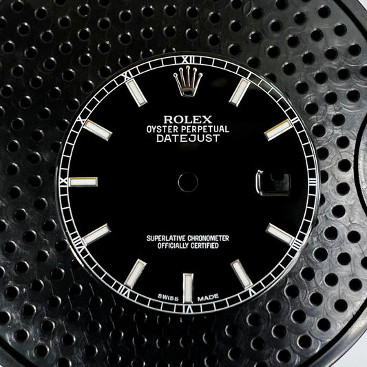 Genuine Rolex Datejust 36 Gloss Black Enamel Dial