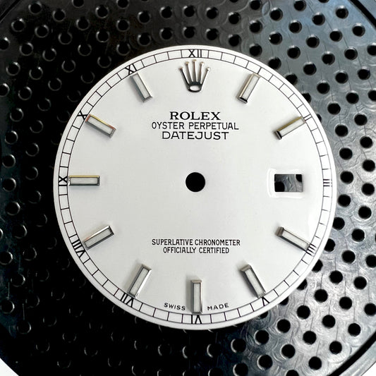 Genuine Rolex Datejust 36 Gloss White Enamel Dial