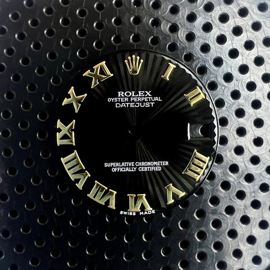 Rolex Datejust 31 Black Sun Ray Roman Dial