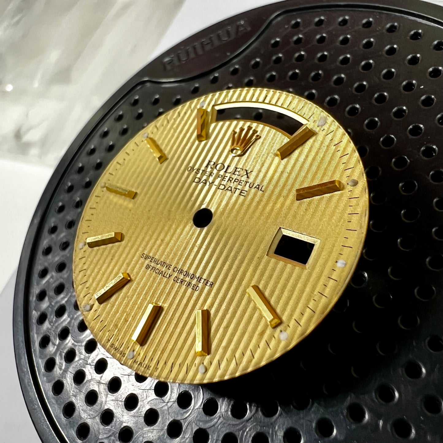 Genuine Vintage Rolex Day-Date 36 Champagne Tapestry Dial