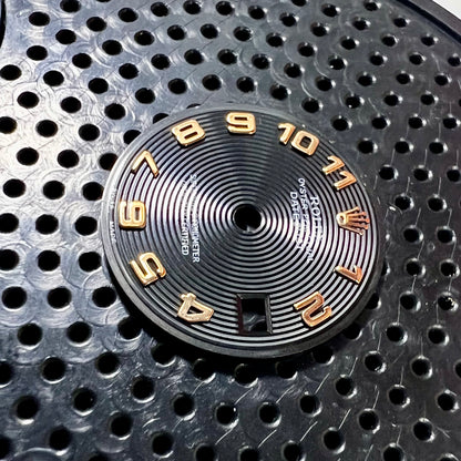 Genuine Rolex Datejust 26 Black Concentric Rose Gold Dial