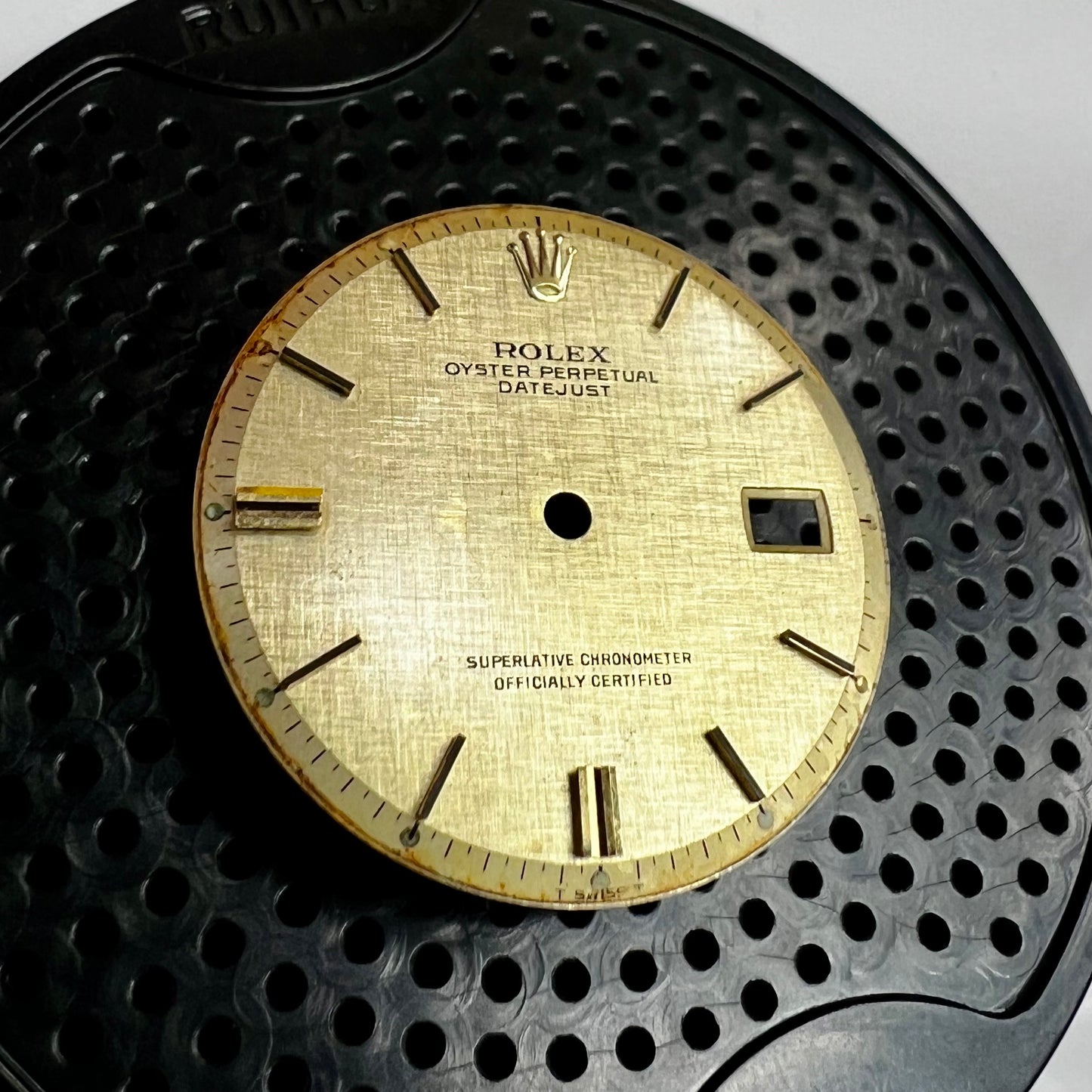 Factory Vintage Rolex Datejust 1601 Champagne Linen Dial