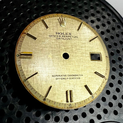 Factory Vintage Rolex Datejust 1601 Champagne Linen Dial