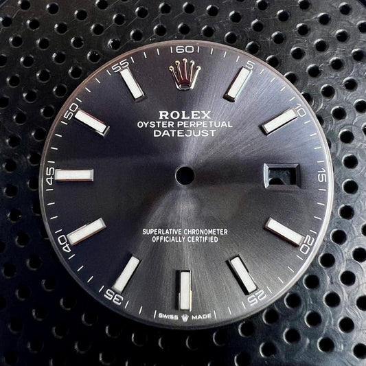 Genuine Rolex Datejust 41 Charcoal Luminova Sticks Dial