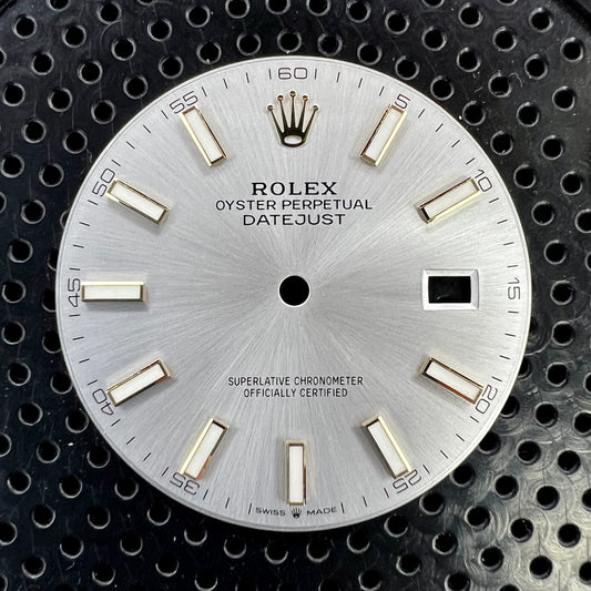 Genuine Rolex Datejust 41 Silver Dial with Chromalight Stick Hour Markers