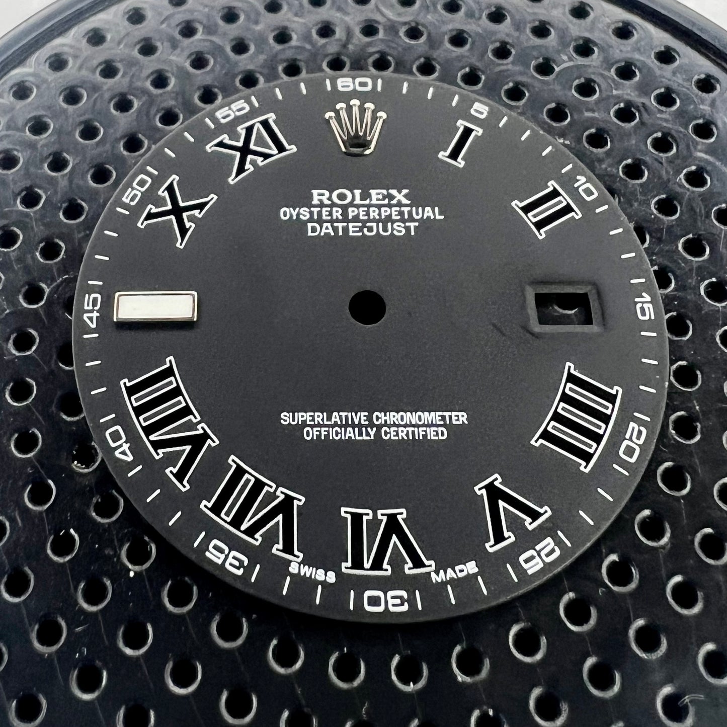 Rolex Datejust II Matte Black Roman Dial (bottom view)