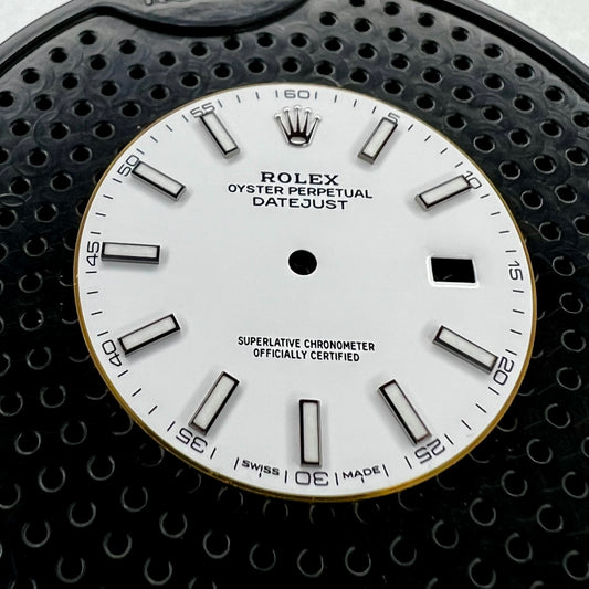 Genuine Rolex Datejust 41 White Dial with Chromalight Stick Hour Markers