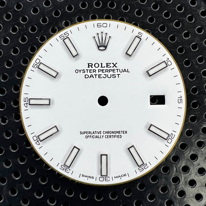 Genuine Rolex Datejust 41 White Dial with Chromalight Stick Hour Markers