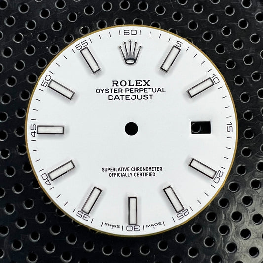 Genuine Rolex Datejust 41 White Dial with Chromalight Stick Hour Markers