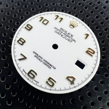 Genuine Rolex Datejust 36 Gloss White Arabic Numeral Dial