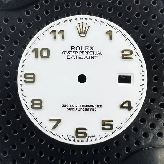 Genuine Rolex Datejust 36 Gloss White Arabic Numeral Dial