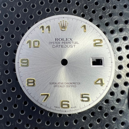 Genuine Rolex Datejust 36 Sunburst Silver Arabic Numeral Dial