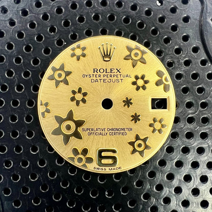 Genuine Rolex Datejust 31 Gold Flower Dial
